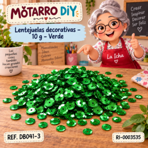 ri-0003535-db041-3 Lentejuelas decorativas – 10 g – Verde