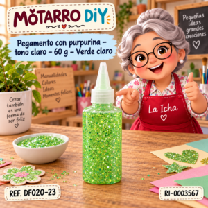 ri-0003567-df020-23 Pegamento con purpurina – tono claro – 60 g – Verde claro