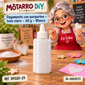 ri-0003573-df020-29 Pegamento con purpurina – tono claro – 60 g – Blanco