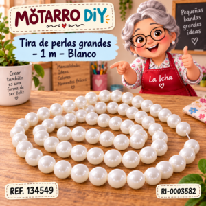 ri-0003582-134549 Tira de perlas grandes – 1 m – Blanco