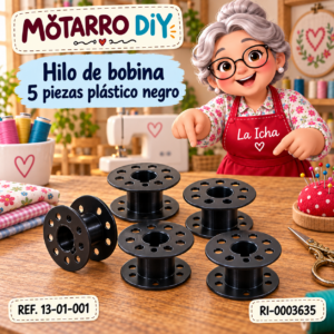ri-0003635-13-01-001 Hilo de bobina 5 piezas plástico negro