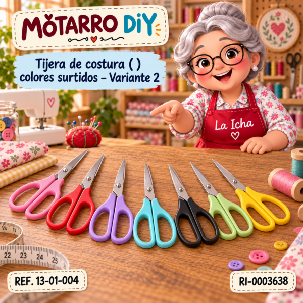 Tijera de costura ( ) colores surtidos – Variante 2