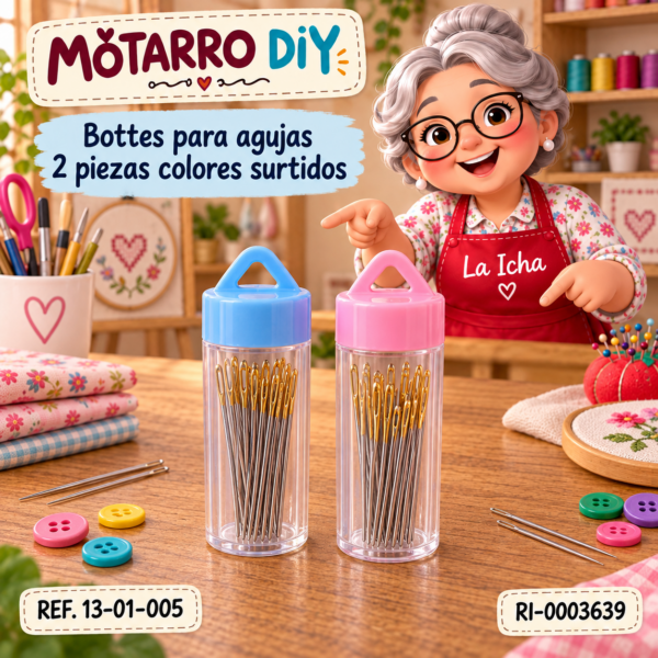 Bottes para agujas 2 piezas colores surtidos