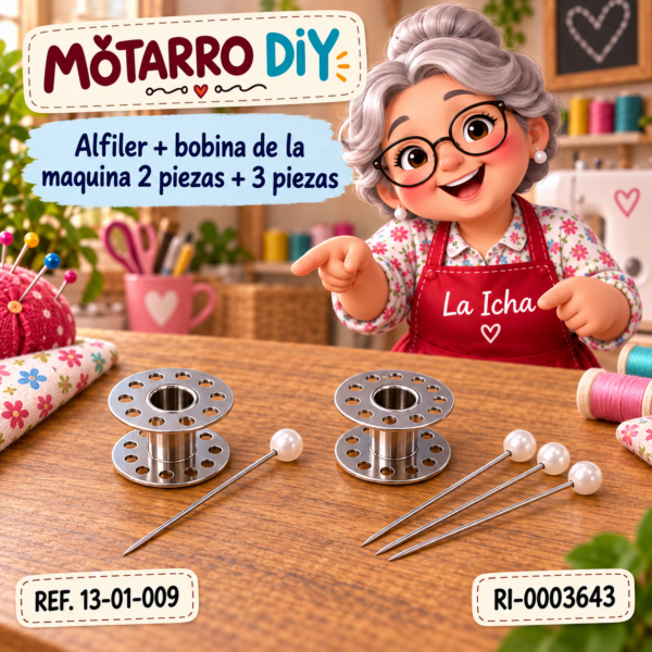 Alfiler + bobina de la maquina 2 piezas + 3 piezas