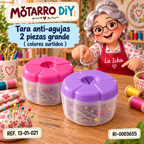 Tara anti-agujas 2 piezas grande ( colores surtidos )