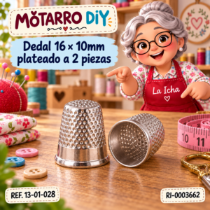 ri-0003662-13-01-028 Dedal 16 × 10mm plateado a 2 piezas