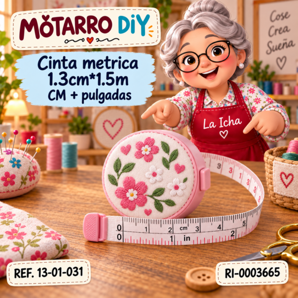 Cinta metrica 1.3cm*1.5m CM + pulgadas