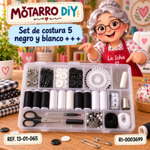 ri-0003699-13-01-065 Set de costura 5 negro y blanco + + +