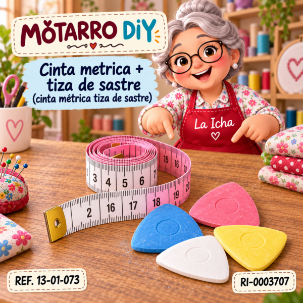 Cinta metrica + tiza de sastre (cinta metríca tiza de sastre)