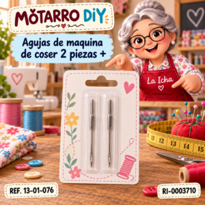 ri-0003710-13-01-076 Agujas de maquina de coser 2 piezas +