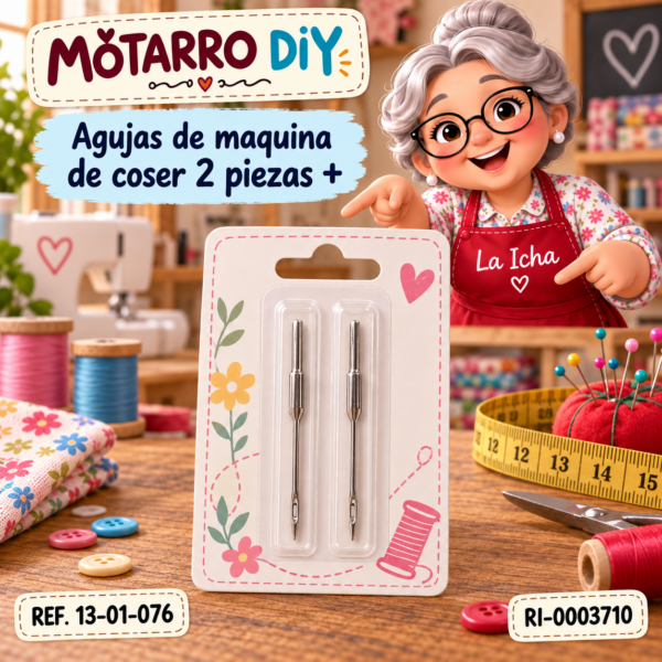 Agujas de maquina de coser 2 piezas +
