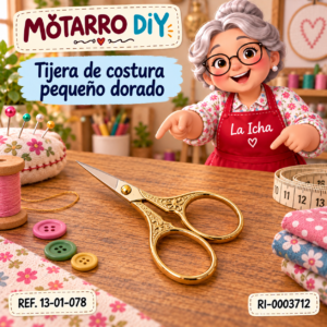 ri-0003712-13-01-078 Tijera de costura pequeño dorado