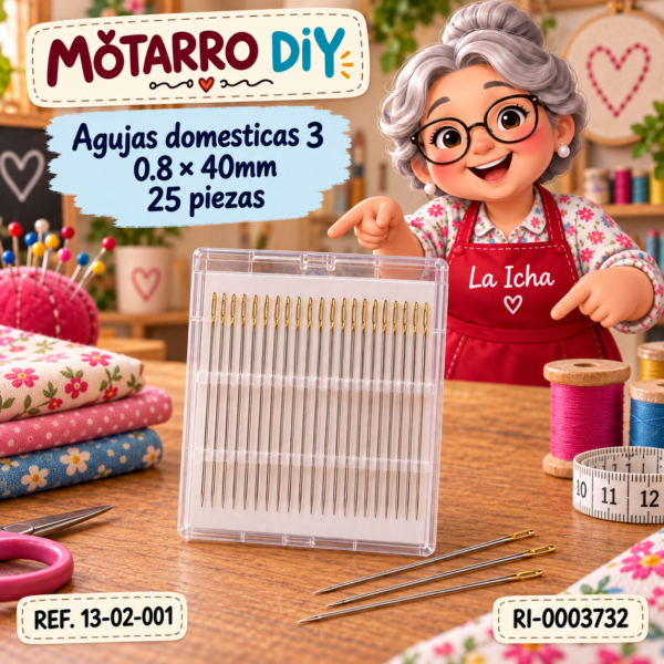 Agujas domesticas 3 0.8 × 40mm 25 piezas