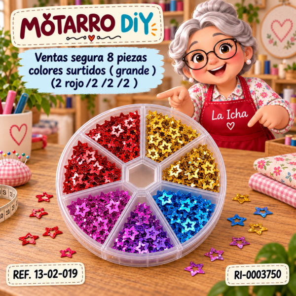 Ventas segura 8 piezas colores surtidos ( grande ) (2 rojo /2 /2 /2 )