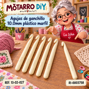 ri-0003758-13-02-027 Agujas de ganchillo 10.0mm plástico marfil