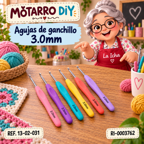 Agujas de ganchillo 3.0mm