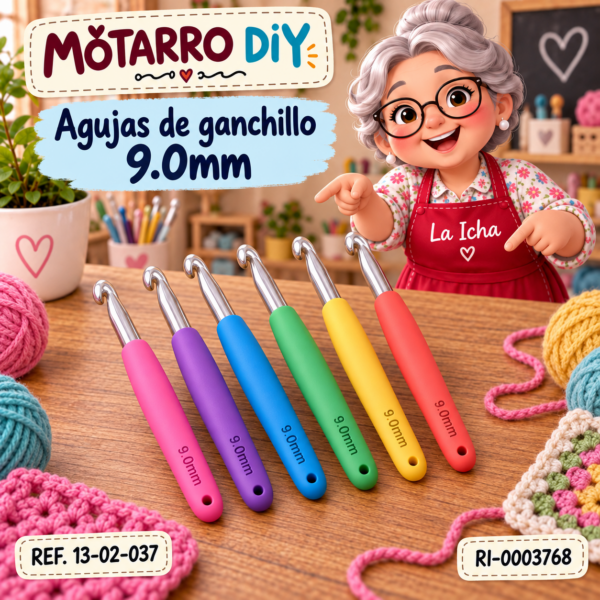 Agujas de ganchillo 9.0mm