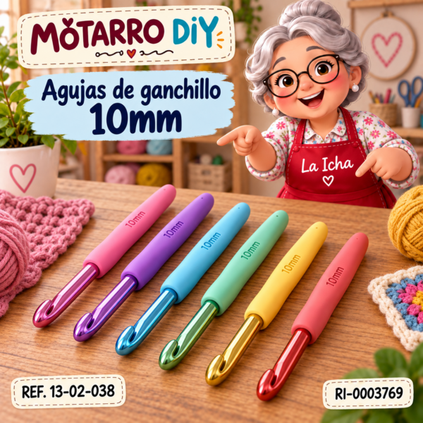Agujas de ganchillo 10mm