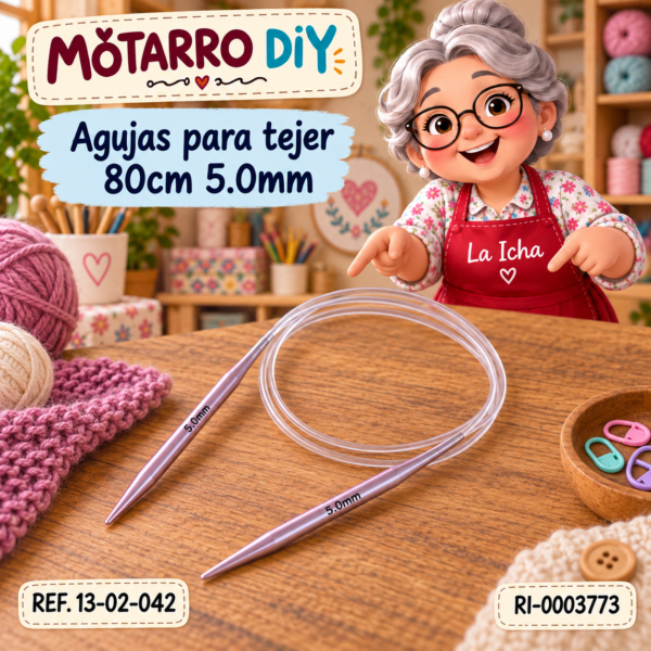 Agujas para tejer 80cm 5.0mm