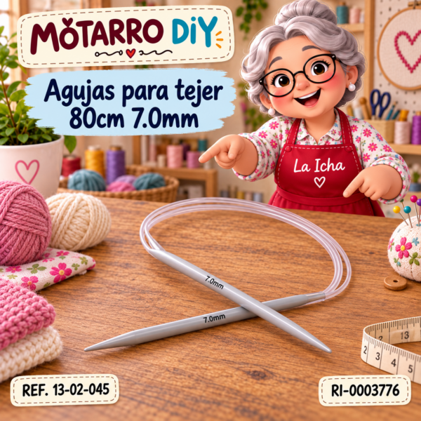 Agujas para tejer 80cm 7.0mm