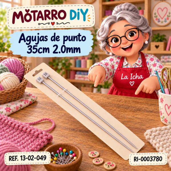 Agujas de punto 35cm 2.0mm