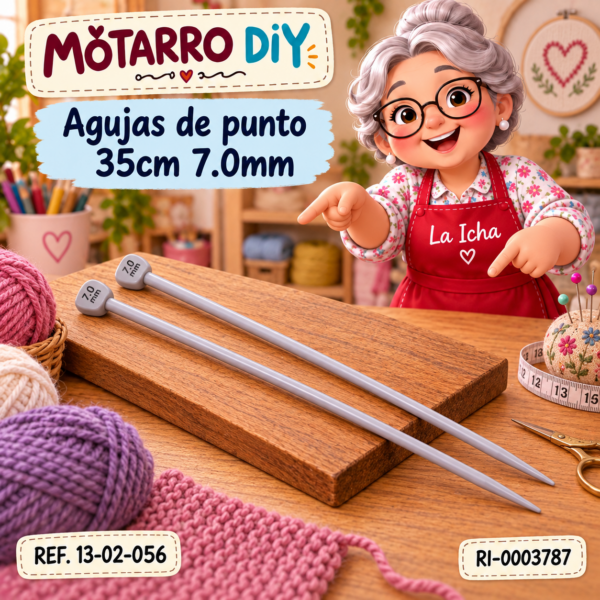 Agujas de punto 35cm 7.0mm