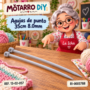 ri-0003788-13-02-057 Agujas de punto 35cm 8.0mm