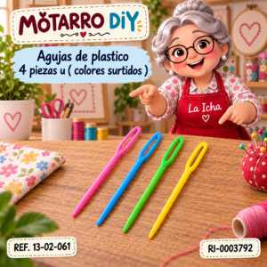 ri-0003792-13-02-061 Agujas de plastico 4 piezas u ( colores surtidos )