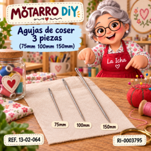 ri-0003795-13-02-064 Agujas de coser 3 piezas (75mm 100mm 150mm)