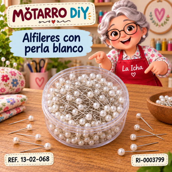 Alfileres con perla blanco