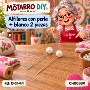ri-0003801-13-02-070 Alfileres con perla + blanco 2 piezas