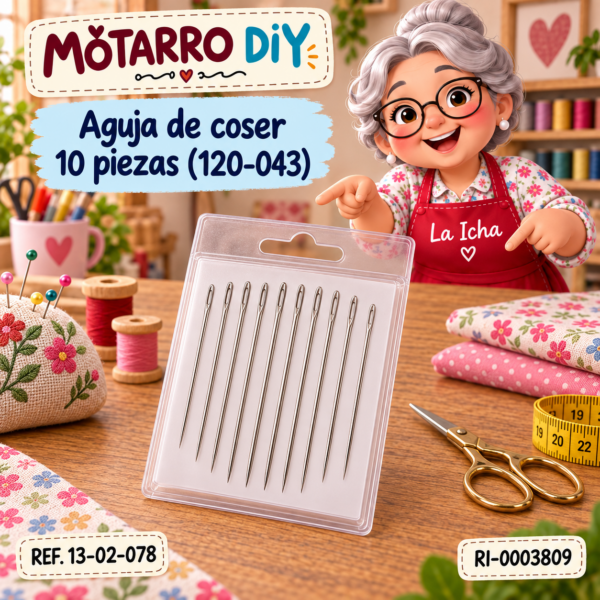 Aguja de coser 10 piezas (120-043)