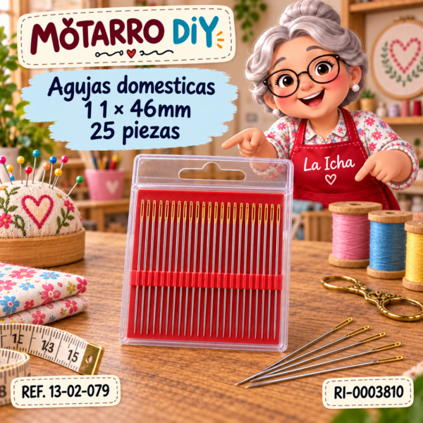 Agujas domesticas 1 1 × 46mm 25 piezas