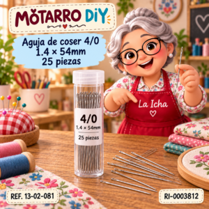 ri-0003812-13-02-081 Aguja de coser 4/0 1.4 × 54mm 25 piezas