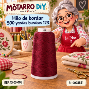 ri-0003821-13-03-008 Hilo de bordar 500 yardas burdeos 123