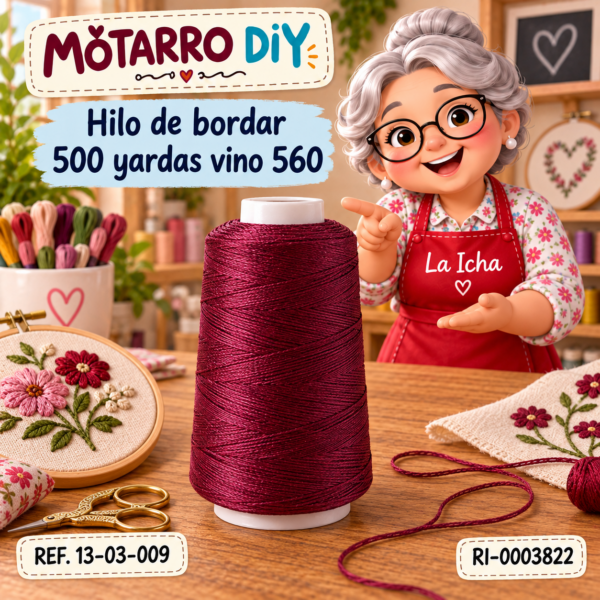 Hilo de bordar 500 yardas vino 560