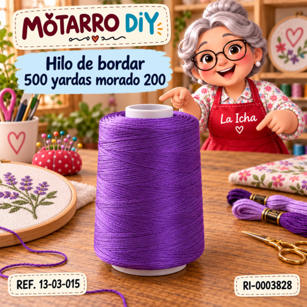 Hilo de bordar 500 yardas morado 200