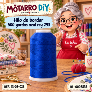 Hilo de bordar 500 yardas azul rey 293