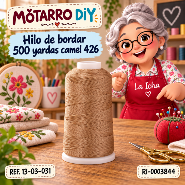Hilo de bordar 500 yardas camel 426
