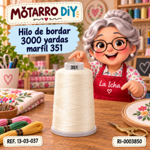 Hilo de bordar 3000 yardas marfil 351