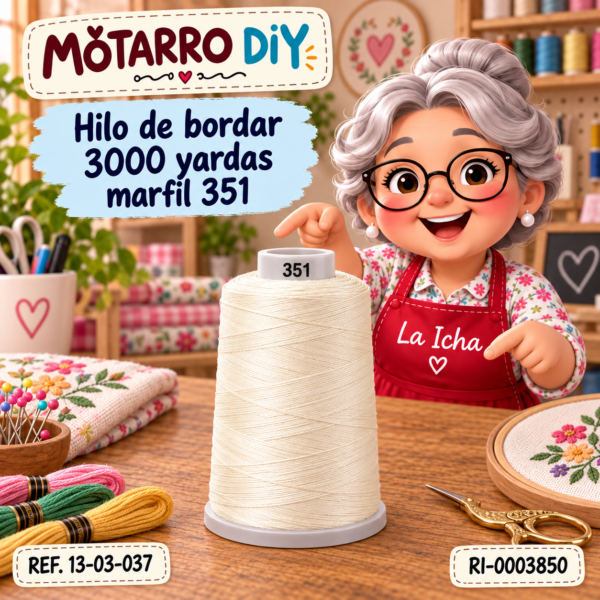 Hilo de bordar 3000 yardas marfil 351