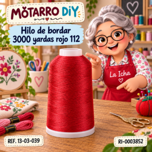 Hilo de bordar 3000 yardas rojo 112