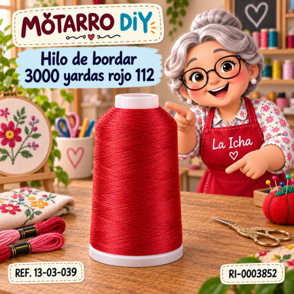 Hilo de bordar 3000 yardas rojo 112