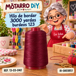 Hilo de bordar 3000 yardas burdeos 123
