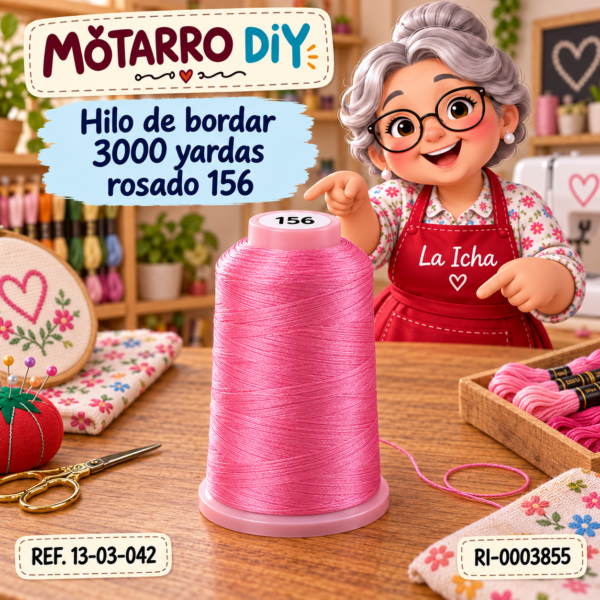 Hilo de bordar 3000 yardas rosado 156