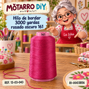 Hilo de bordar 3000 yardas rosado oscuro 161