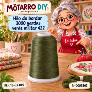 Hilo de bordar 3000 yardas verde militar 422