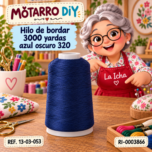 Hilo de bordar 3000 yardas azul oscuro 320