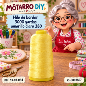 Hilo de bordar 3000 yardas amarillo claro 380