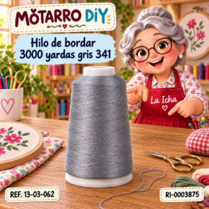 Hilo de bordar 3000 yardas gris 341